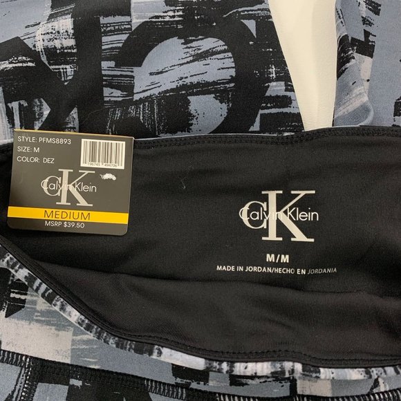 Calvin Klein Women's M Shorts Logo 7" inseam Bike Short Gray Black M - Picture 7 of 11